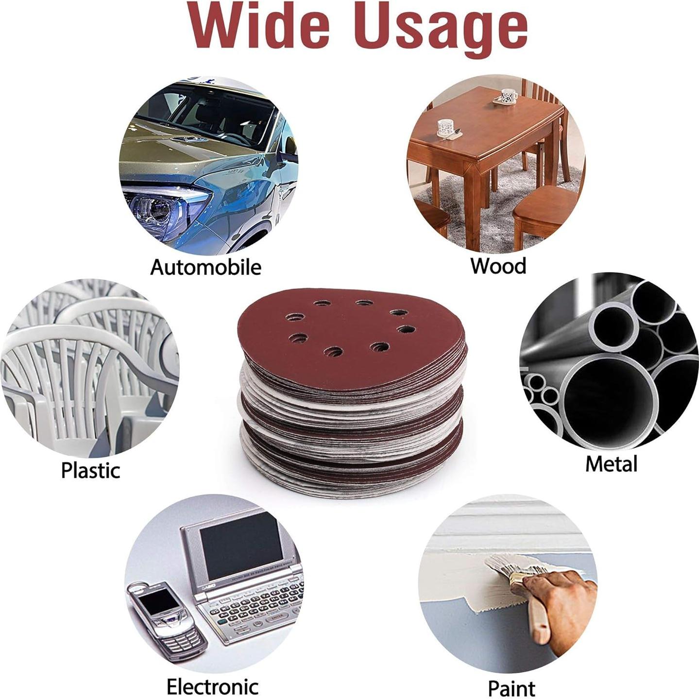 Discos de Lijado 5" LotFancy 60 PCS Grano 1000-3000