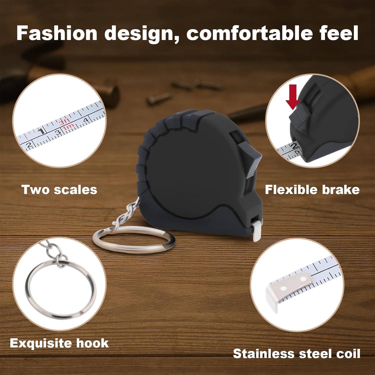 24 Cintas Métricas Retráctiles Mini ZSCCXQ 100cm con Llavero