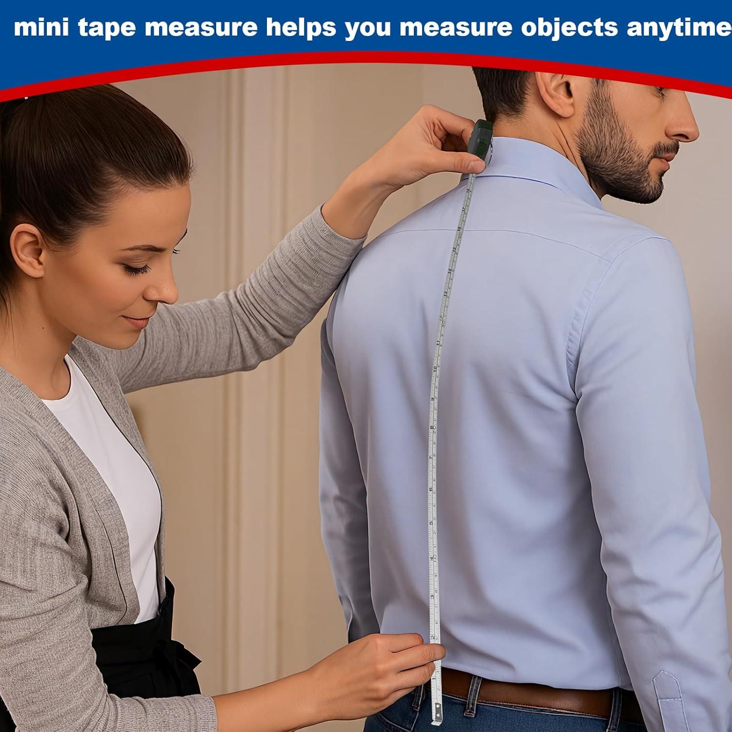 24 Cintas Métricas Retráctiles Mini ZSCCXQ 100cm con Llavero