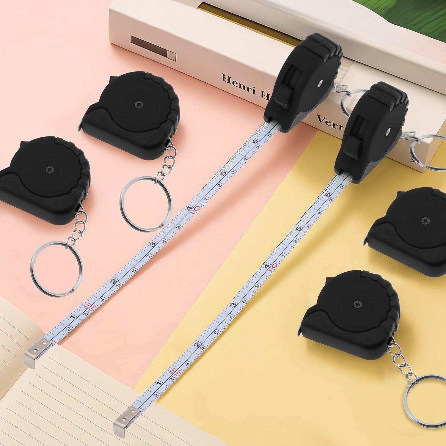 24 Cintas Métricas Retráctiles Mini ZSCCXQ 100cm con Llavero