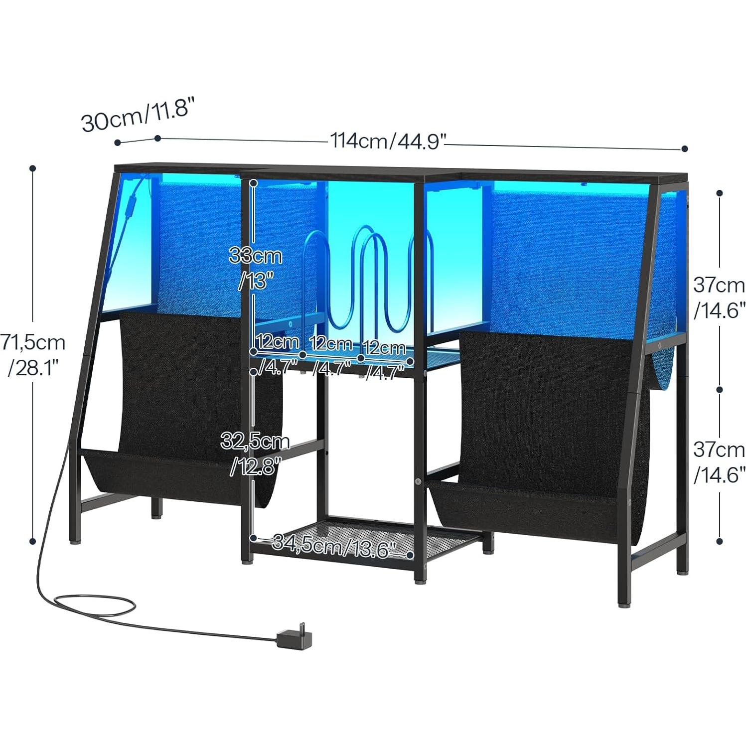Soporte para Tocadiscos HOOBRO BB114DCJ01 con Luz LED y Almacenamiento