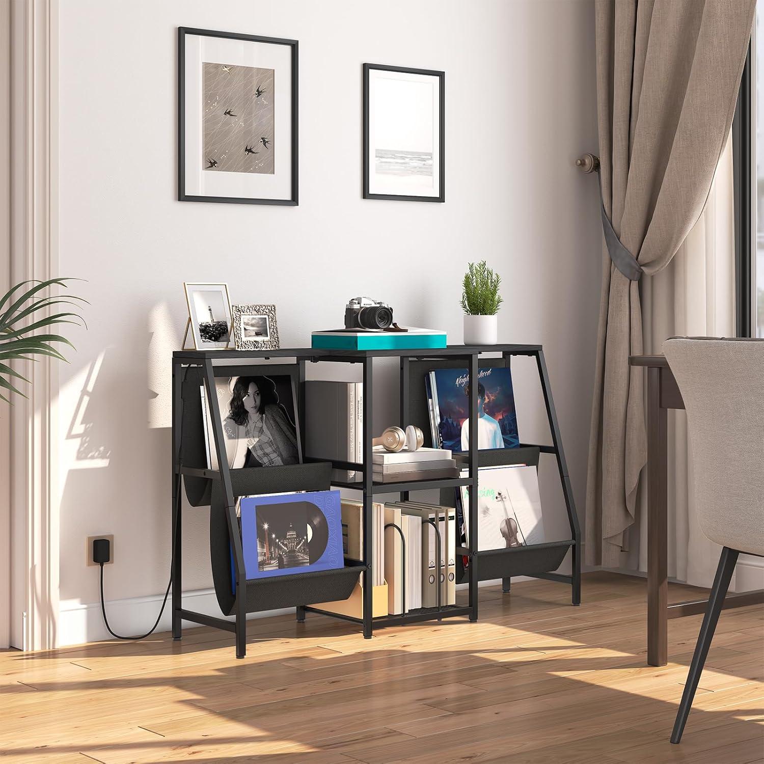 Soporte para Tocadiscos HOOBRO BB114DCJ01 con Luz LED y Almacenamiento