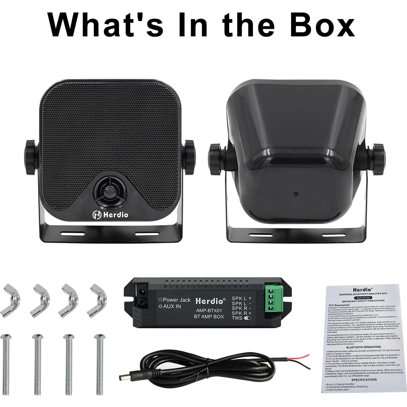 Altavoces Bluetooth Marinos Herdio HMH 616BT 4" Impermeables