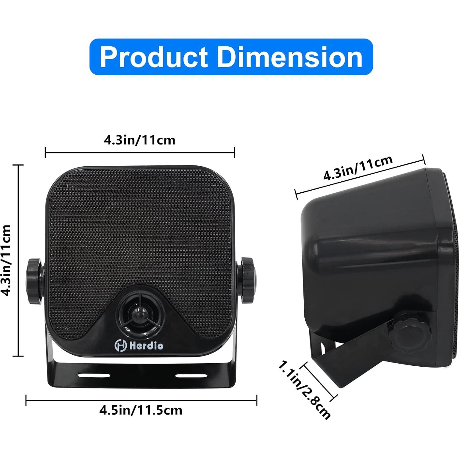 Altavoces Bluetooth Marinos Herdio HMH 616BT 4" Impermeables