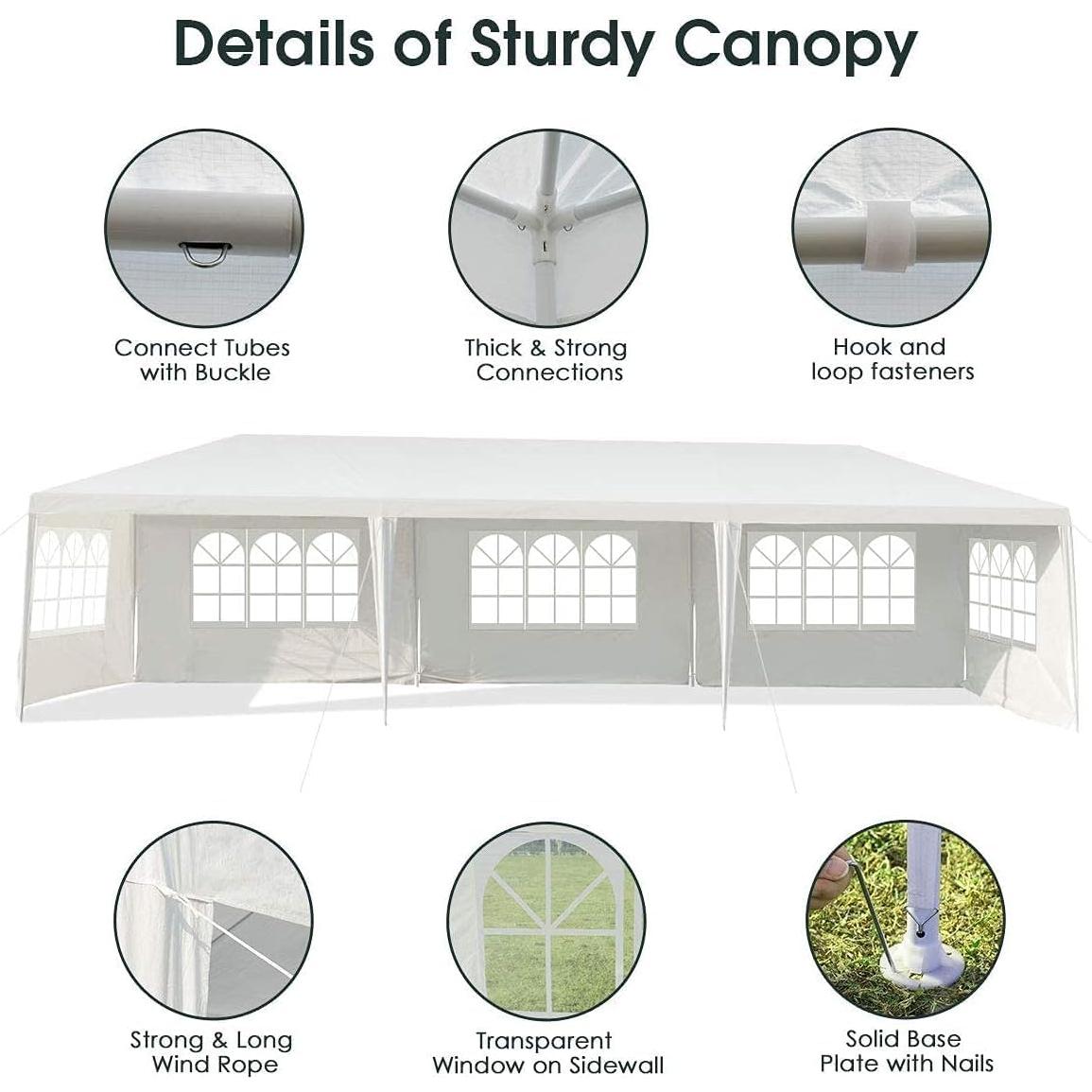 Carpa de Fiesta Tangkula 10x30 Pies (3.05x9.14m) 5 Paredes