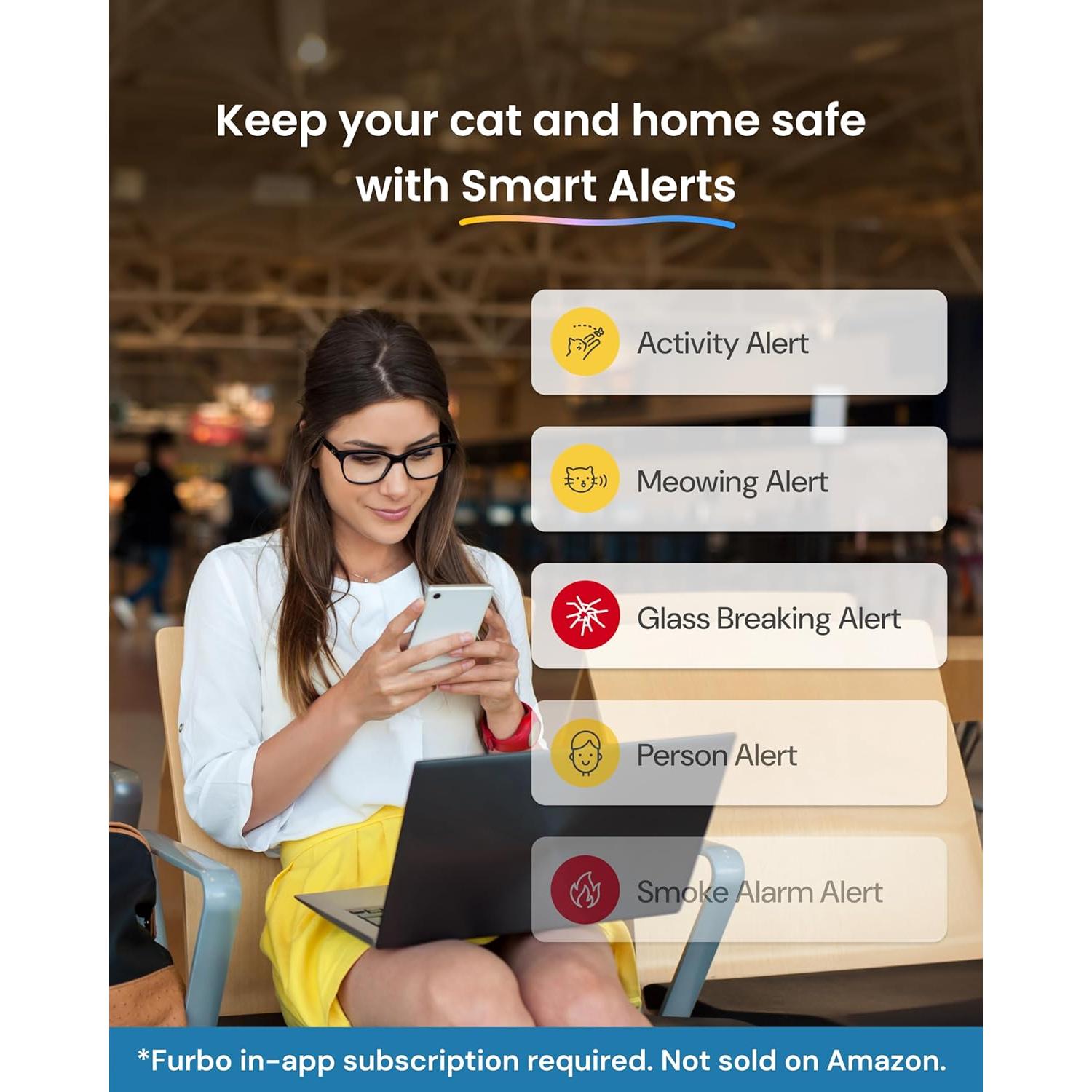 Cámara Inteligente para Gatos Furbo 360° - Suscripción Requerida
