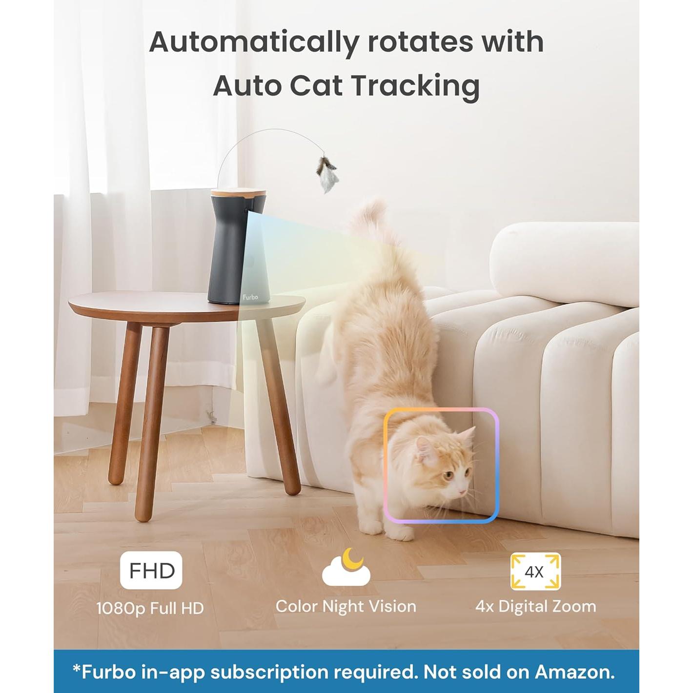 Cámara Inteligente para Gatos Furbo 360° - Suscripción Requerida