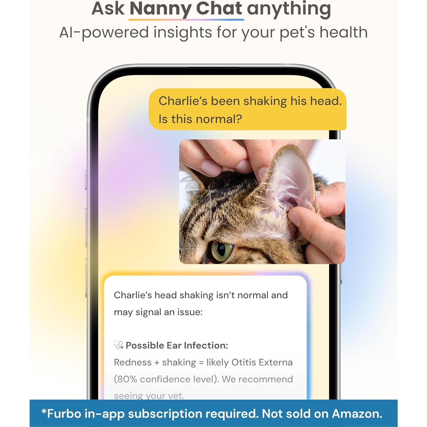 Cámara Inteligente para Gatos Furbo 360° - Suscripción Requerida