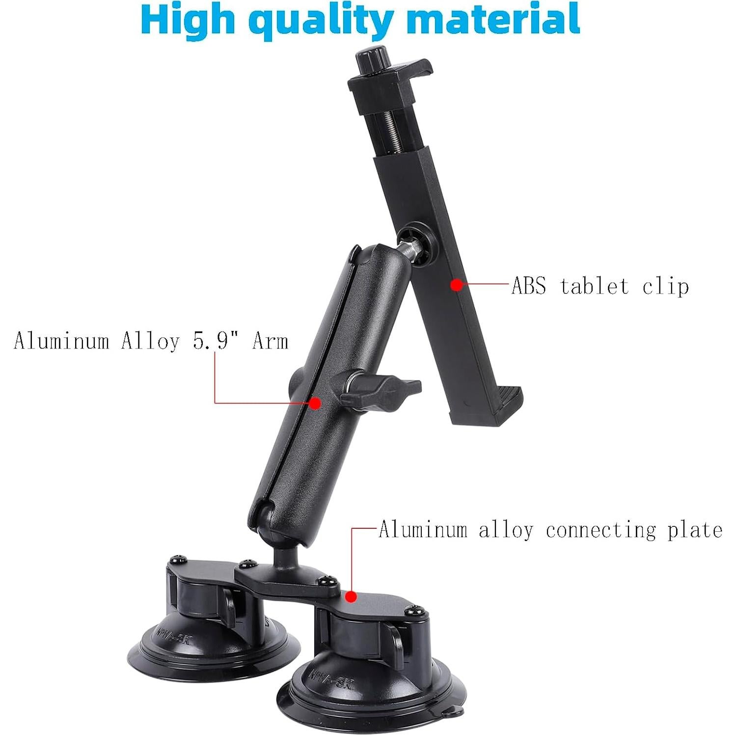 Soporte para Tableta XiuShui con Doble Ventosa 6.5-15 Pulgadas