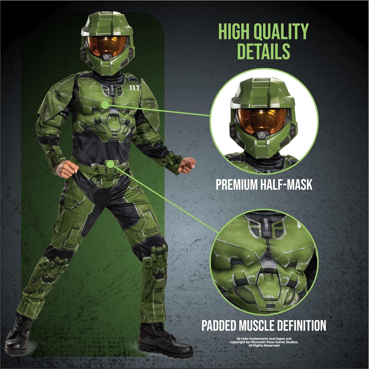 Disfraz Infantil Master Chief Halo Infinite Musculatura