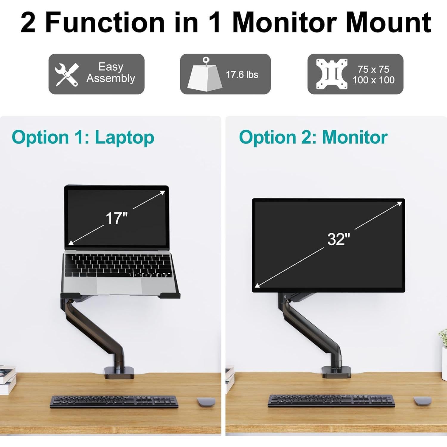 Soporte de Escritorio MOUNT PRO para Laptop y Monitor 2 en 1