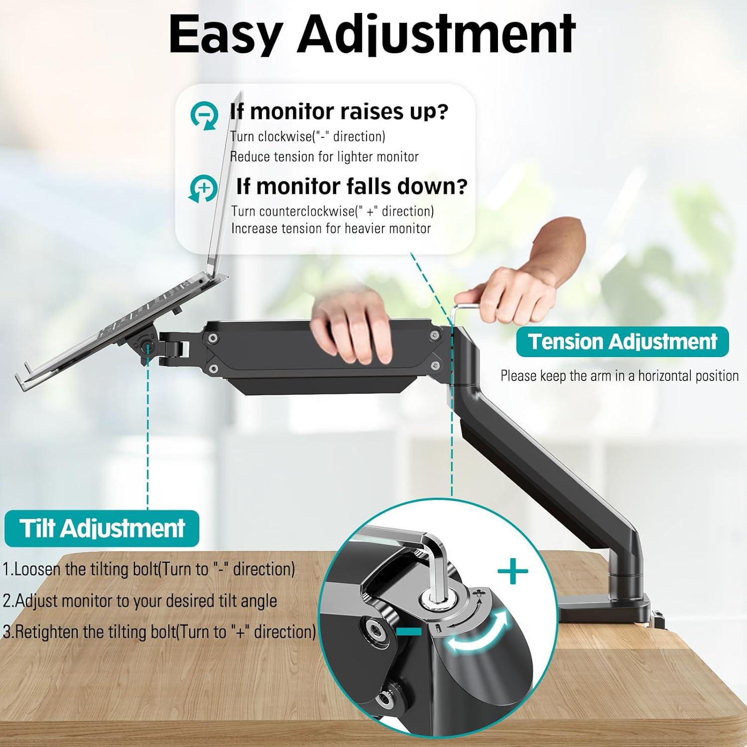 Soporte de Escritorio MOUNT PRO para Laptop y Monitor 2 en 1