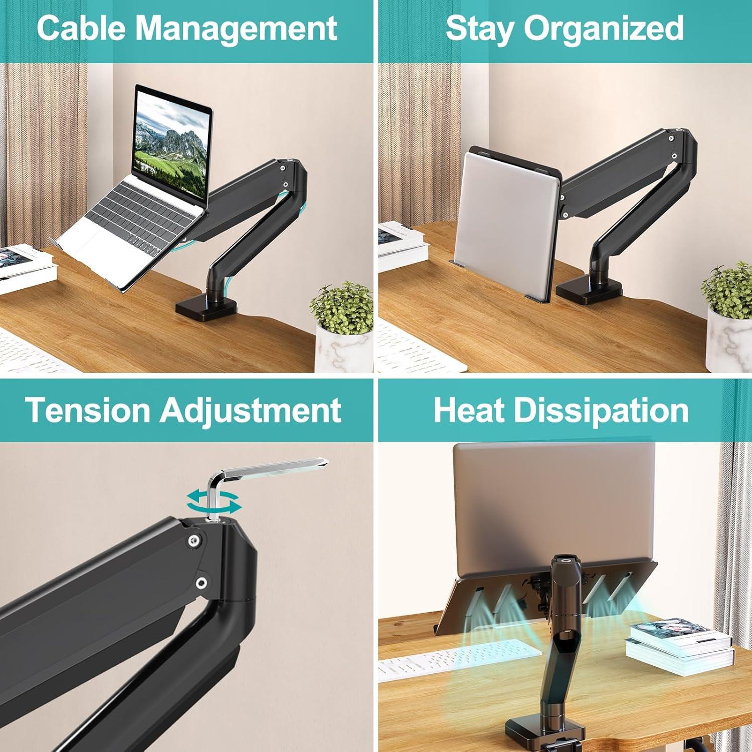 Soporte de Escritorio MOUNT PRO para Laptop y Monitor 2 en 1