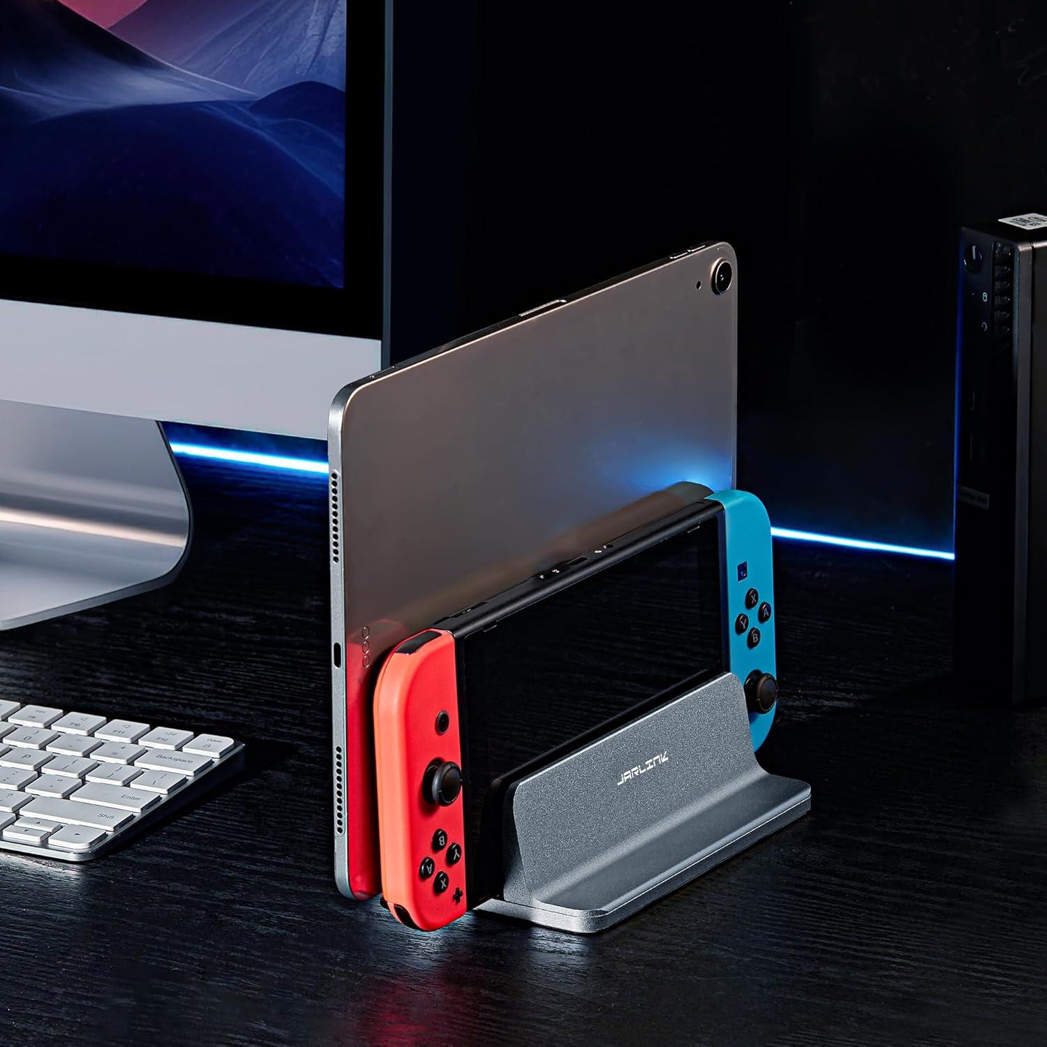 Soporte Vertical para Laptop JARLINK Ajustable Aluminio Gris