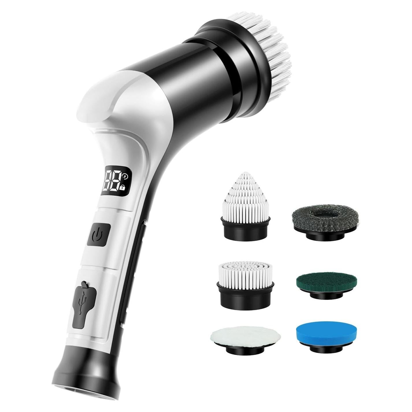 Cepillo de Limpieza Eléctrico KELAWE Inalámbrico 6 Cabezas 3 Velocidades