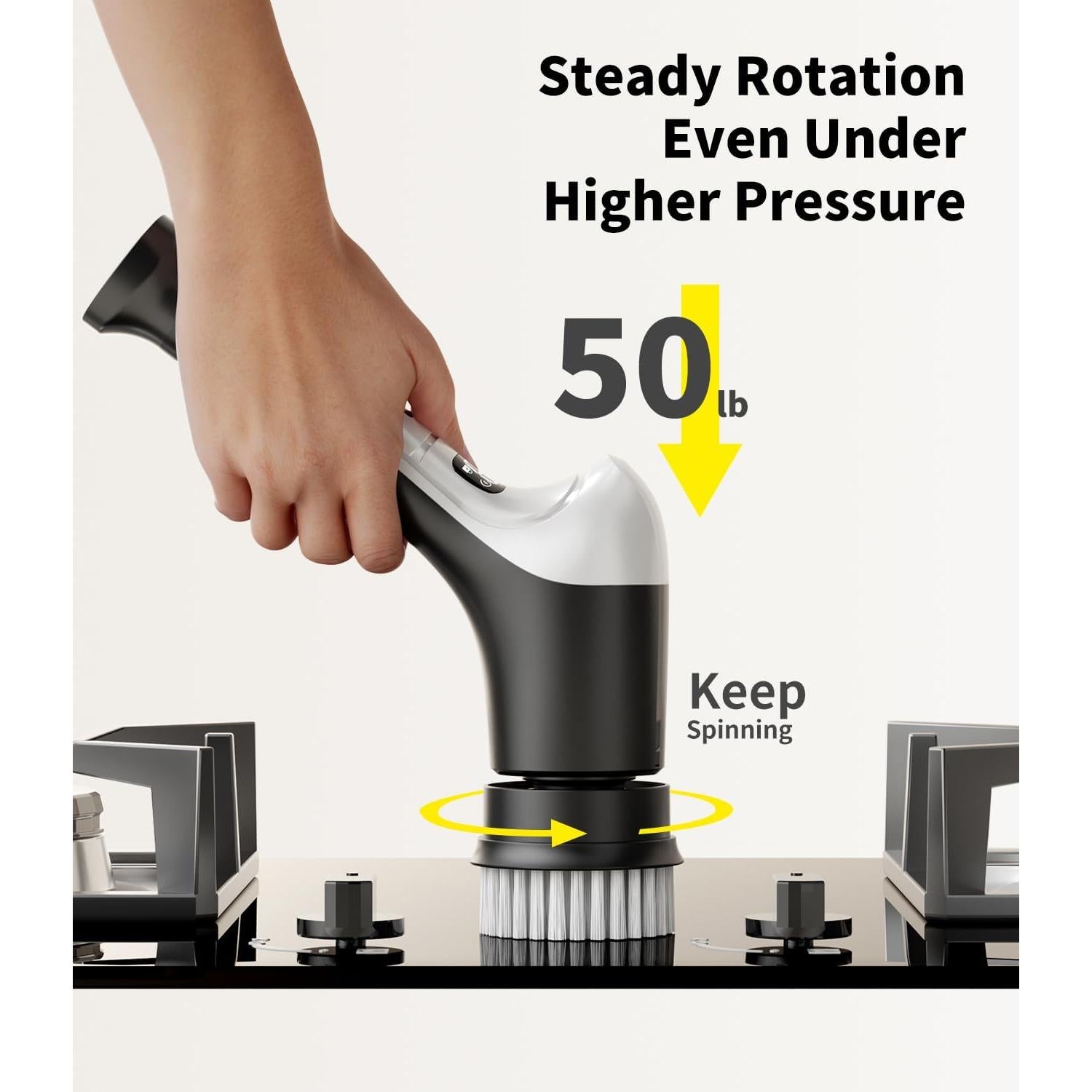 Cepillo de Limpieza Eléctrico KELAWE Inalámbrico 6 Cabezas 3 Velocidades