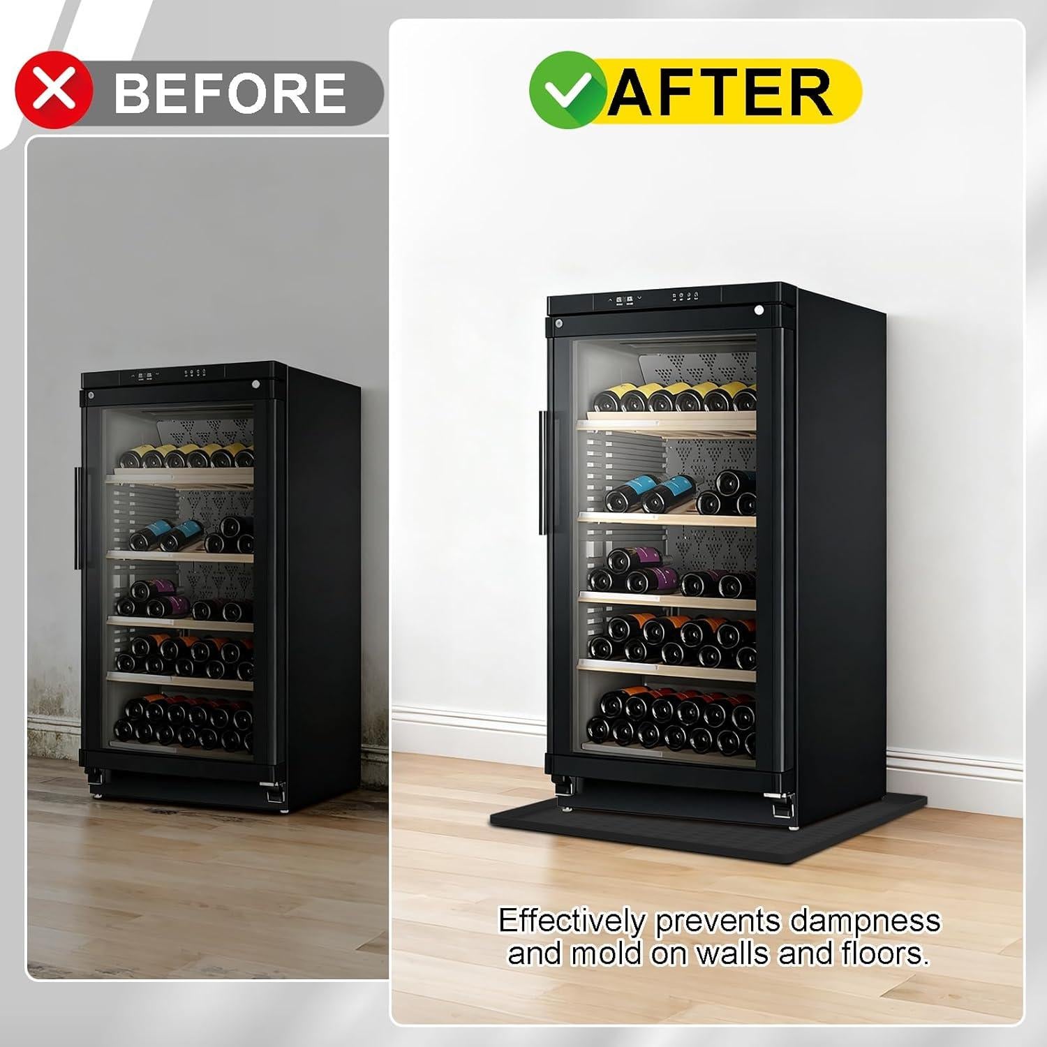 Alfombrilla de Silicona AIZOE 60x60 cm para Mini Nevera y Lavadora