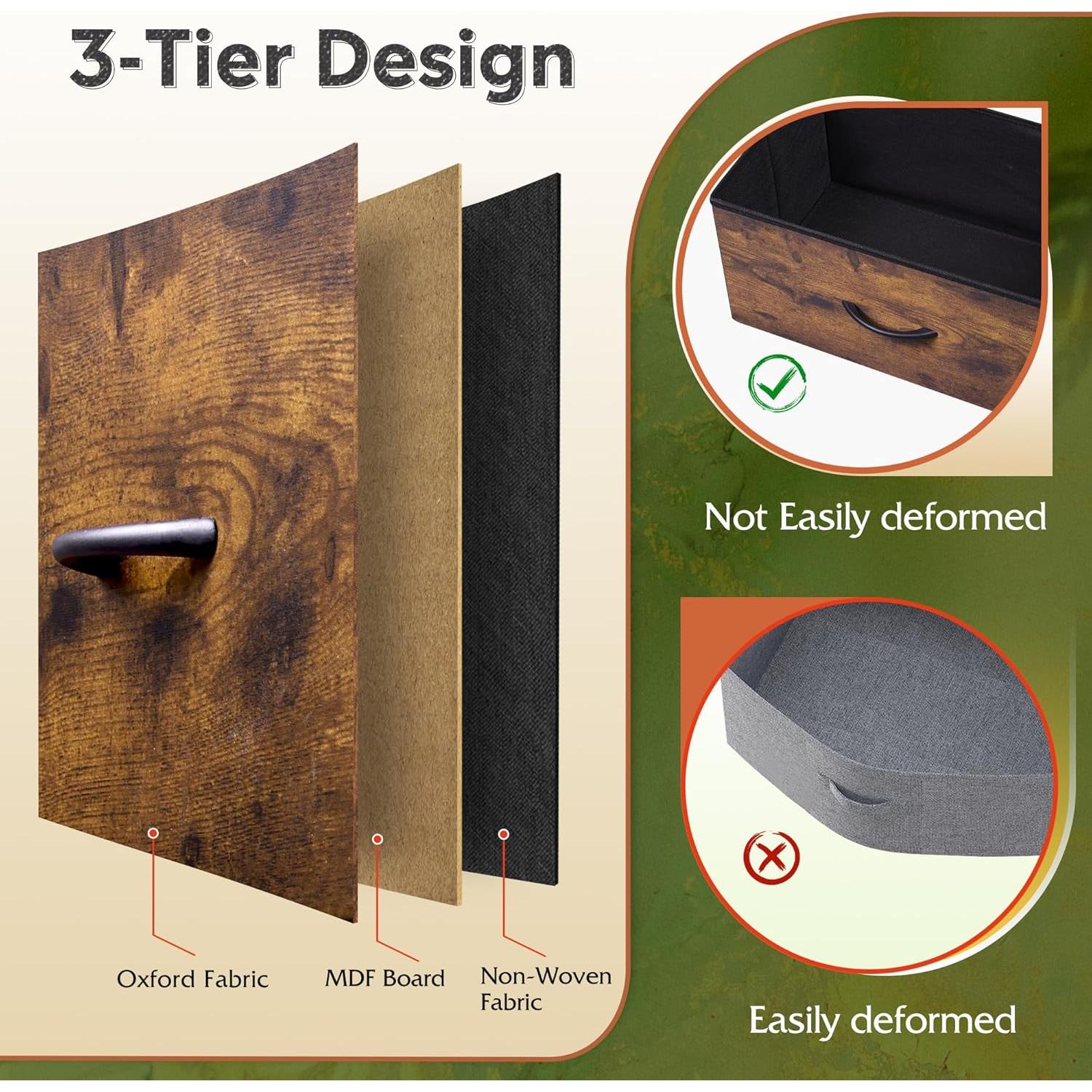 Cajonera WLIVE de 9 Cajones con Estructura de Acero y Madera