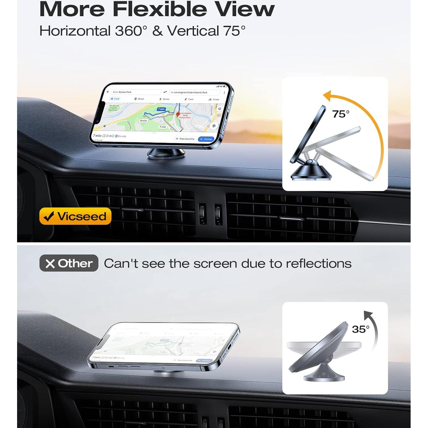 Soporte de Coche Magnético VICSEED 360° para iPhone