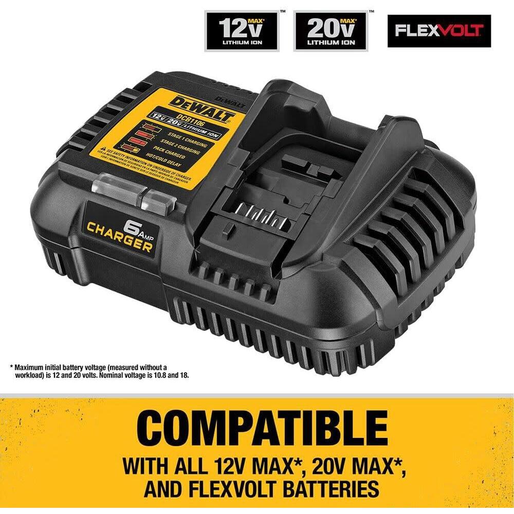 Cargador DEWALT 12V/20V/60V FLEXVOLT 6A DCB1106