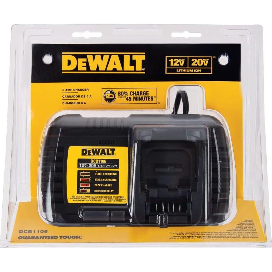 Cargador DEWALT 12V/20V/60V FLEXVOLT 6A DCB1106