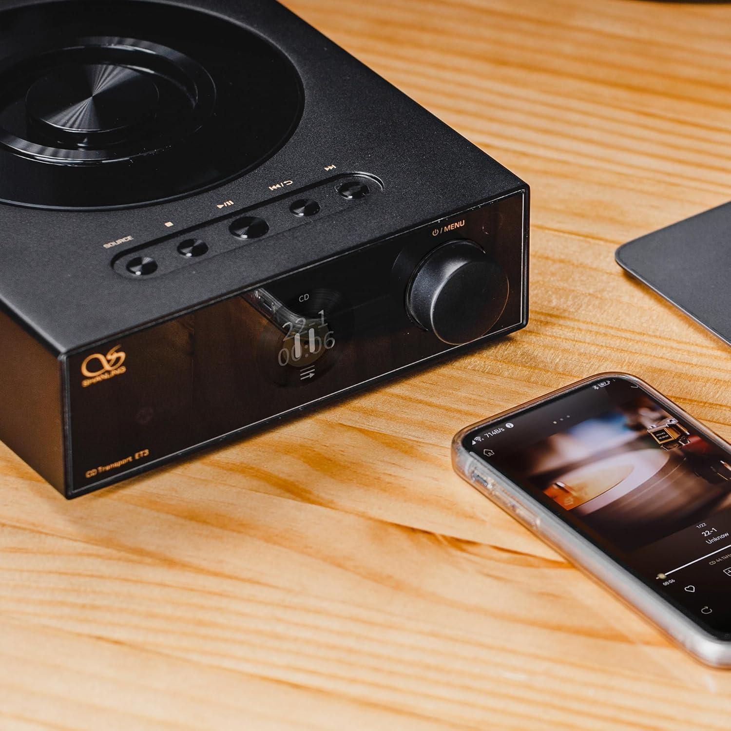 Reproductor de CD Shanling ET3 Negro con Bluetooth y USB