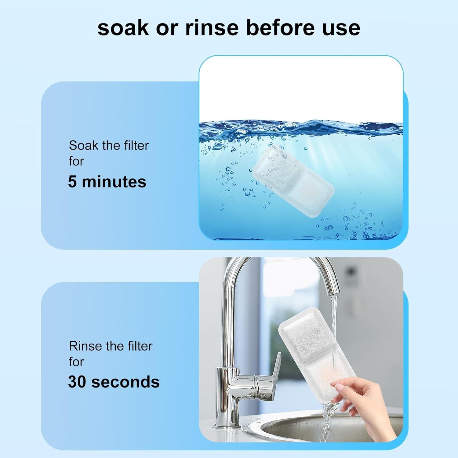 Filtros de Agua para Gatos Bravelk - Paquete de 12 Unidades