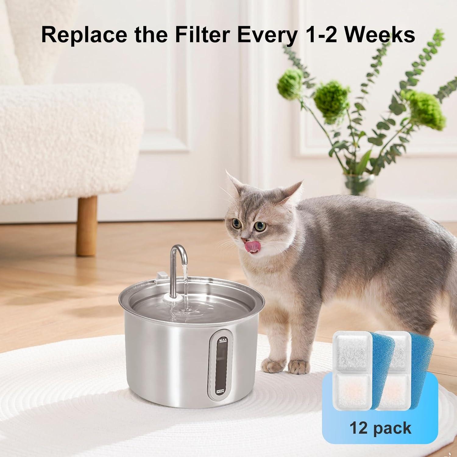 Filtros de Agua para Gatos Bravelk - Paquete de 12 Unidades