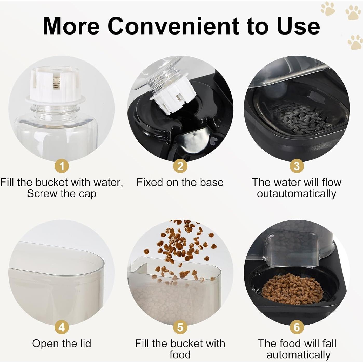 Dispensador automático de comida y agua Jia Xi para mascotas