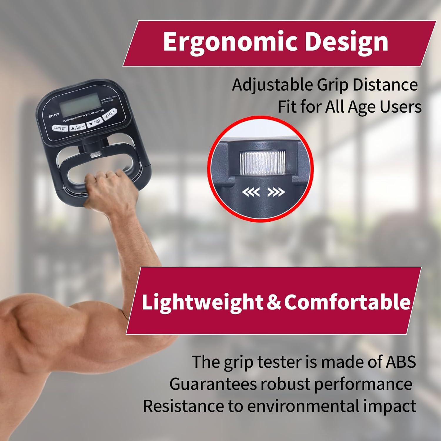 AHTAPFON Conjunto de Probador de Fuerza de Agarre y Entrenador