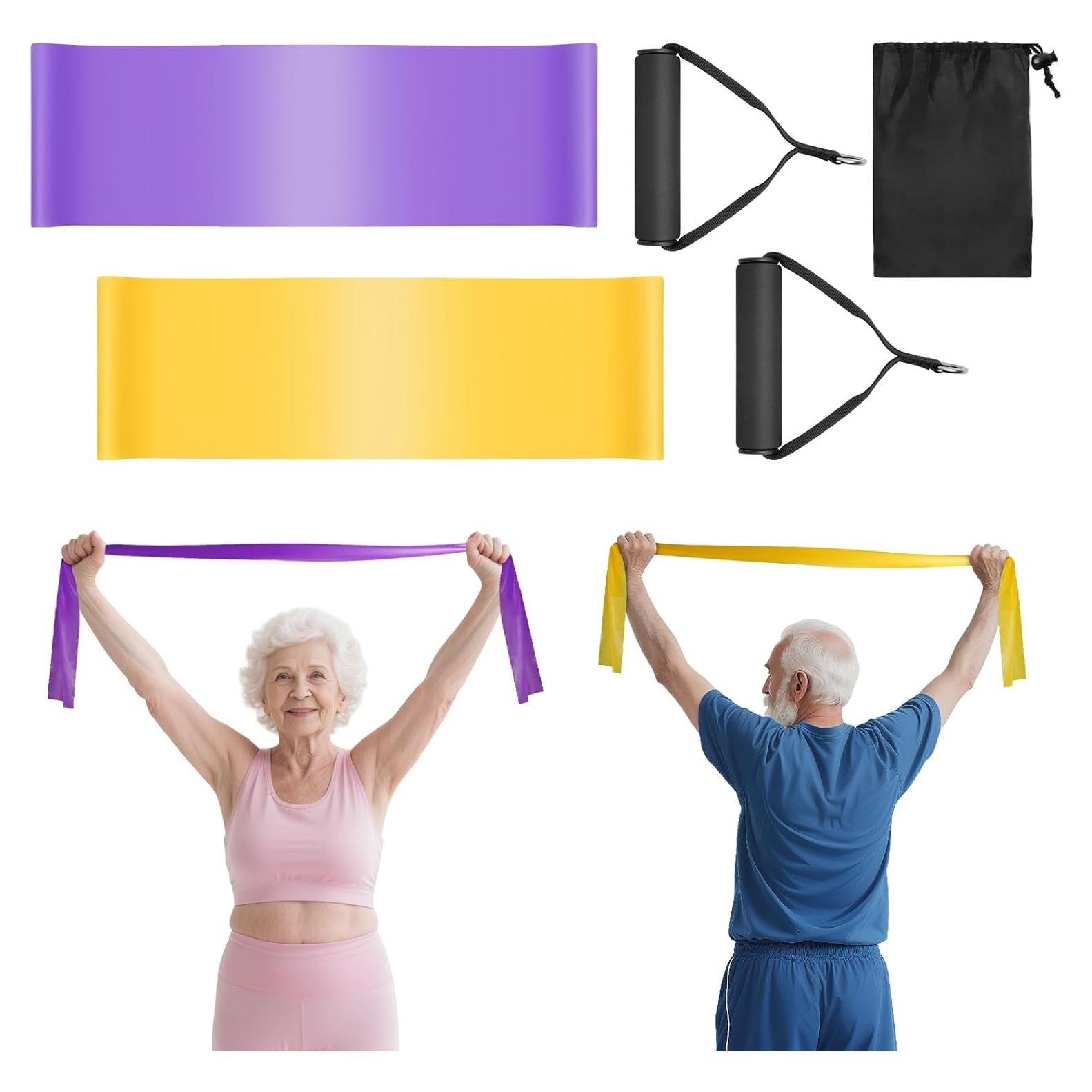 Banda de Ejercicio de Resistencia Lvyeyung 2 Pcs con Mangos