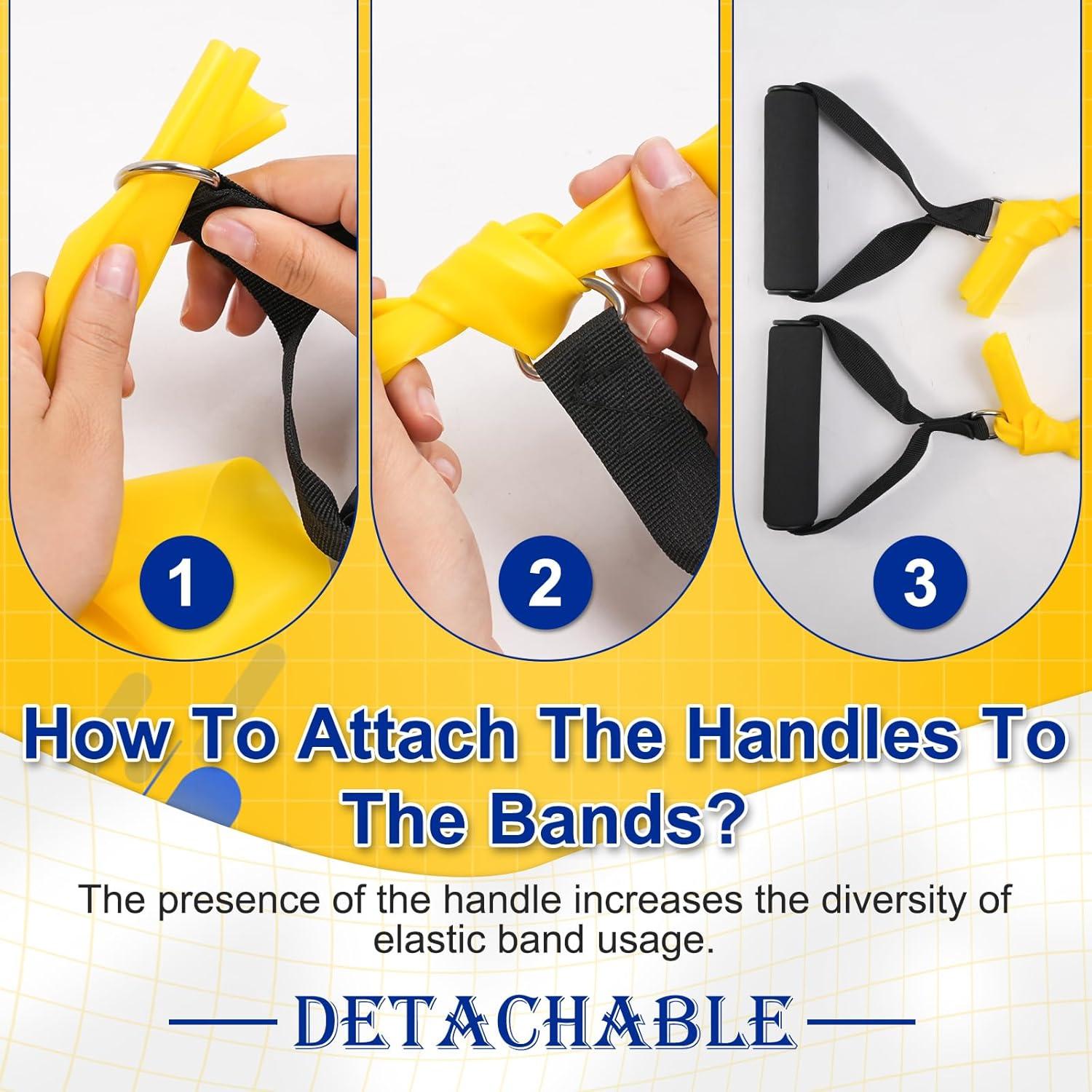 Banda de Ejercicio de Resistencia Lvyeyung 2 Pcs con Mangos