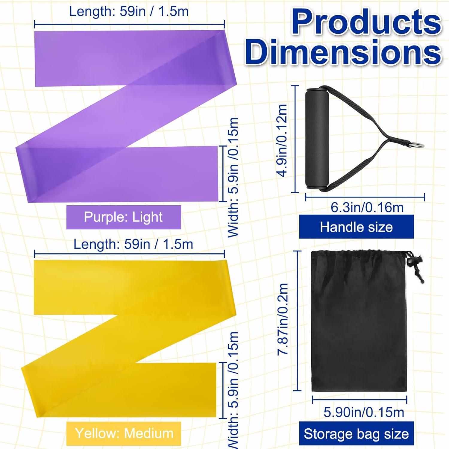 Banda de Ejercicio de Resistencia Lvyeyung 2 Pcs con Mangos