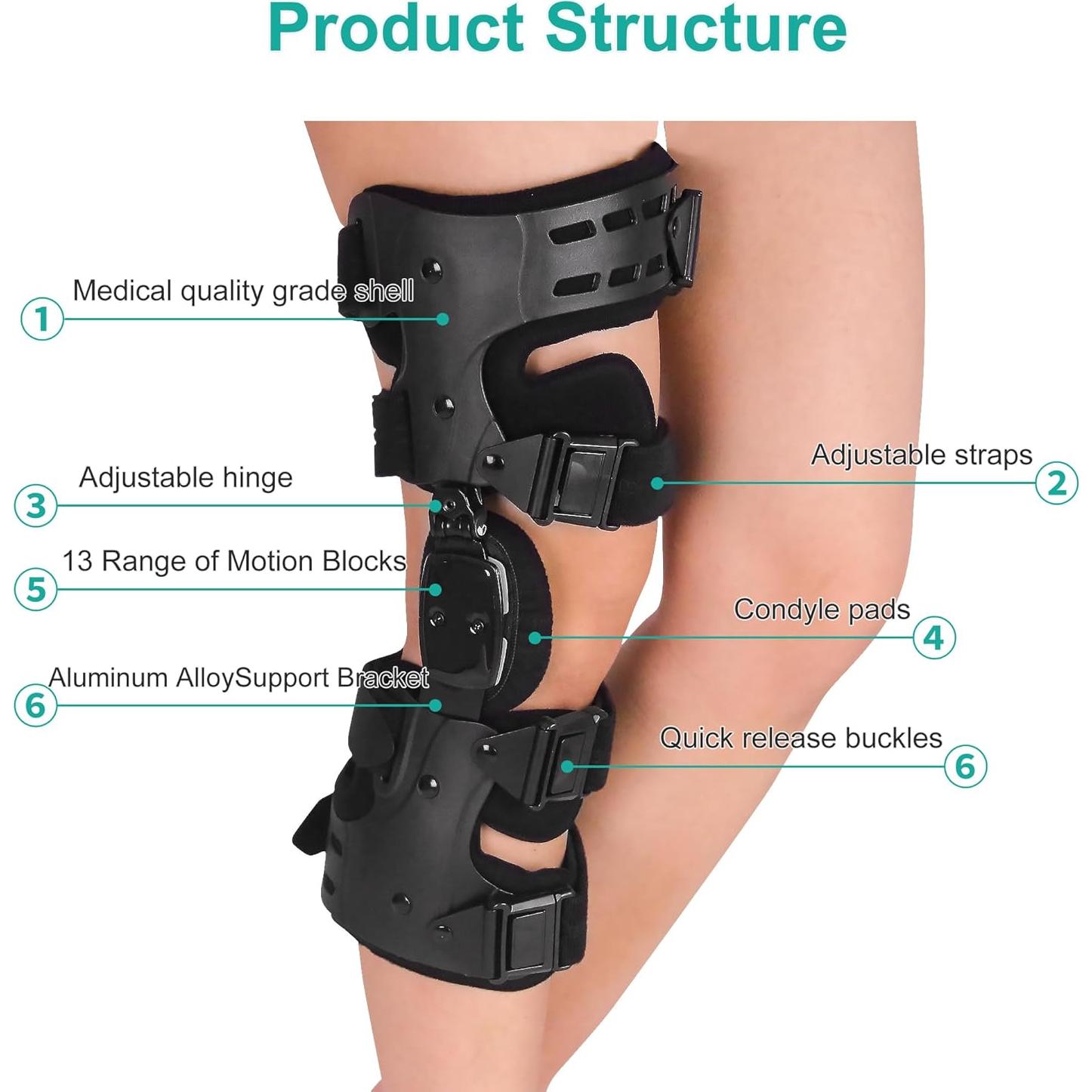 Soporte de Rodilla Descompresor OA FocuBoody - Ajustable Derecho
