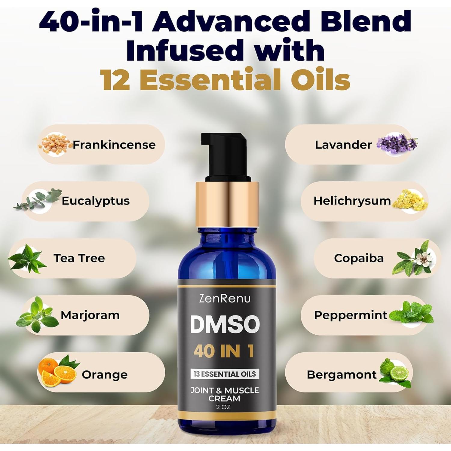 Crema DMSO Zenrenu 99.995% Pura 60 ml - Articulaciones y Músculos