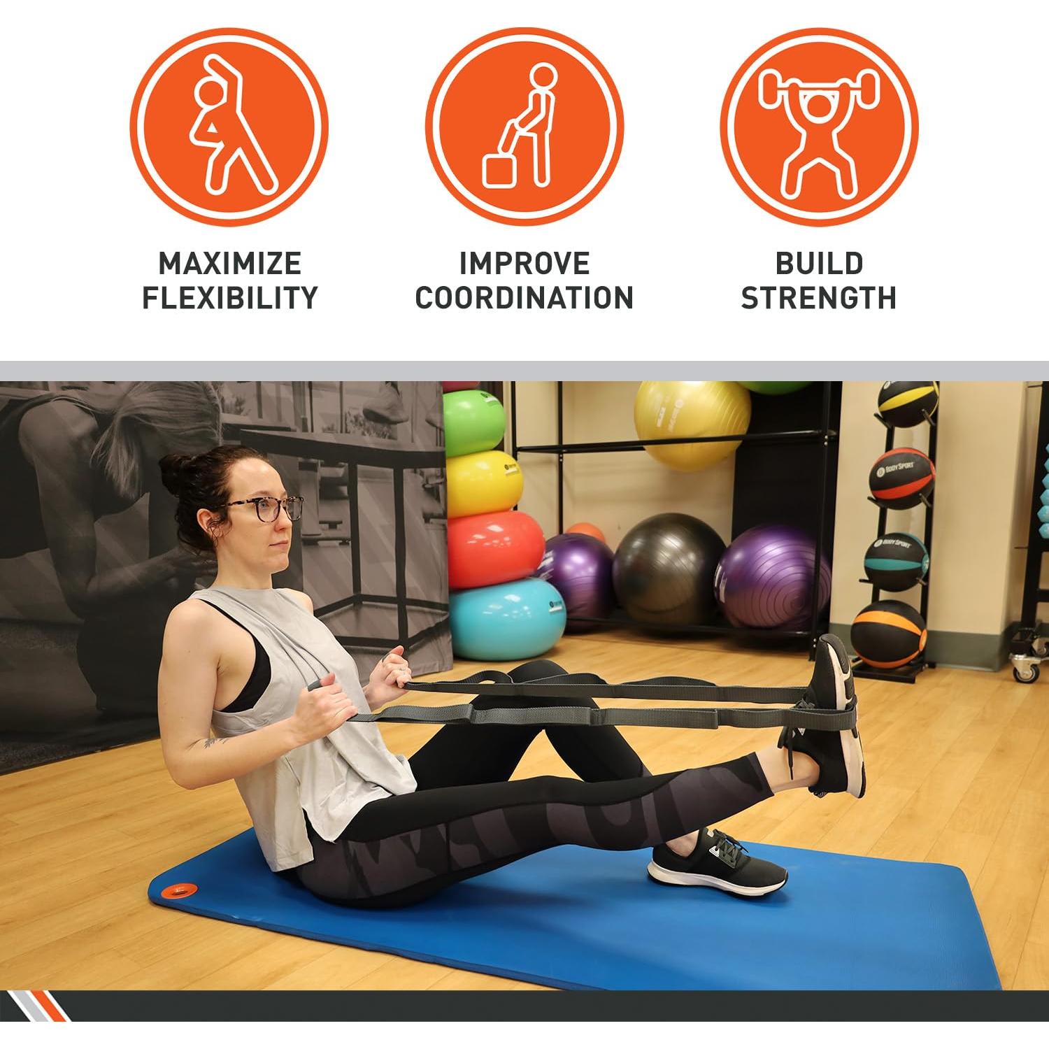 Cinta de Estiramiento Estática Body Sport 1.83 m para Fitness