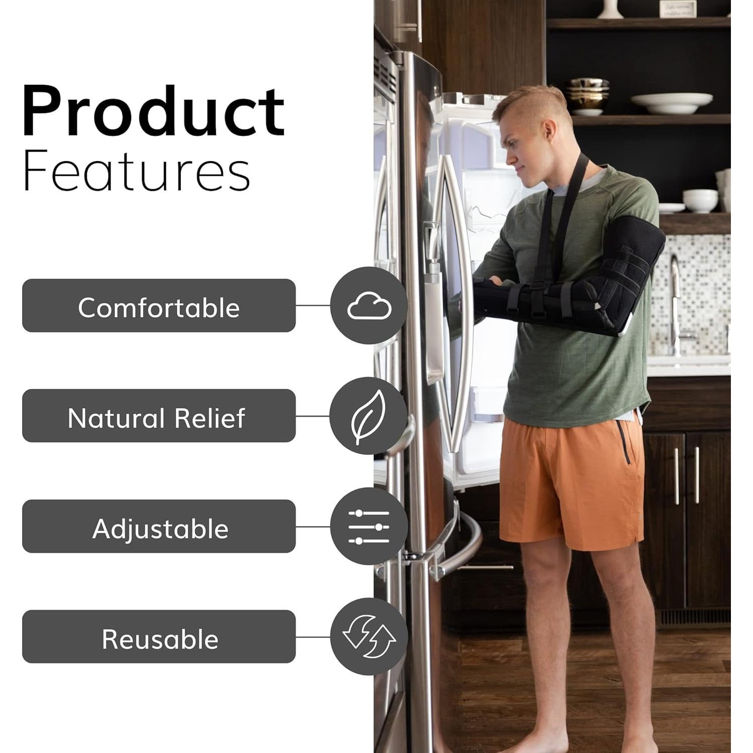 Férula de brazo largo BraceAbility - Inmovilizador codo S