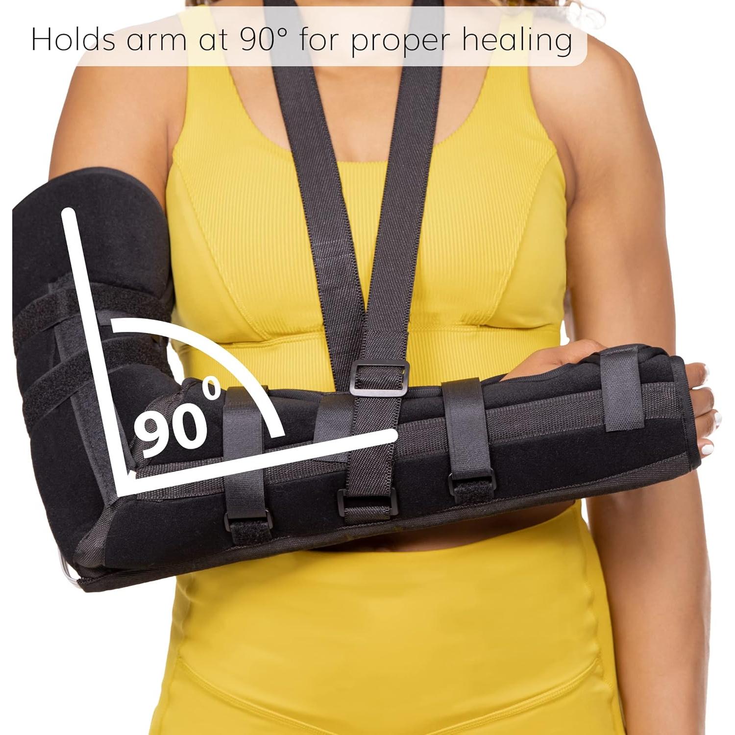 Férula de brazo largo BraceAbility - Inmovilizador codo S