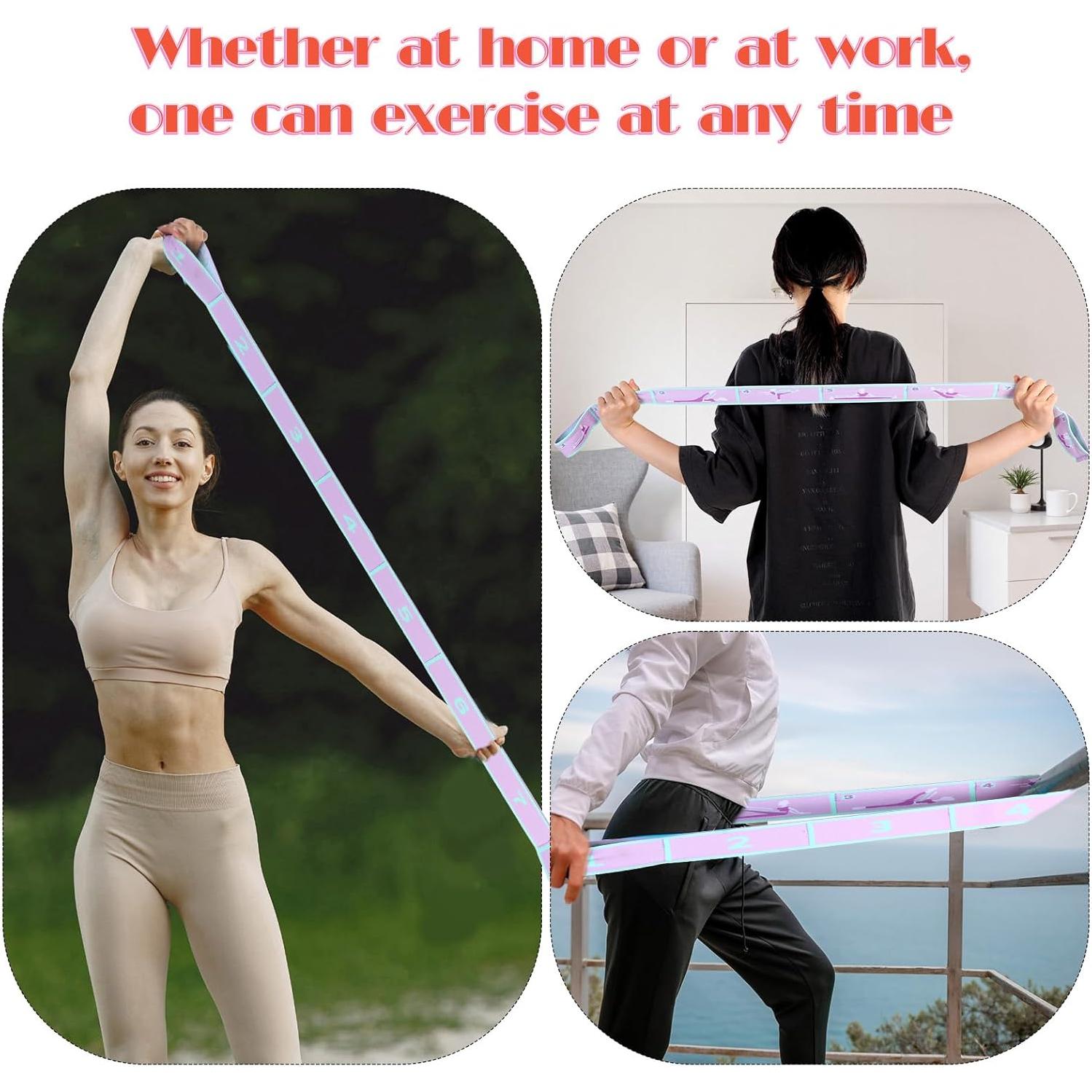 Correa de Estiramiento Elástica FNANJWQ 86 cm para Yoga y Pilates