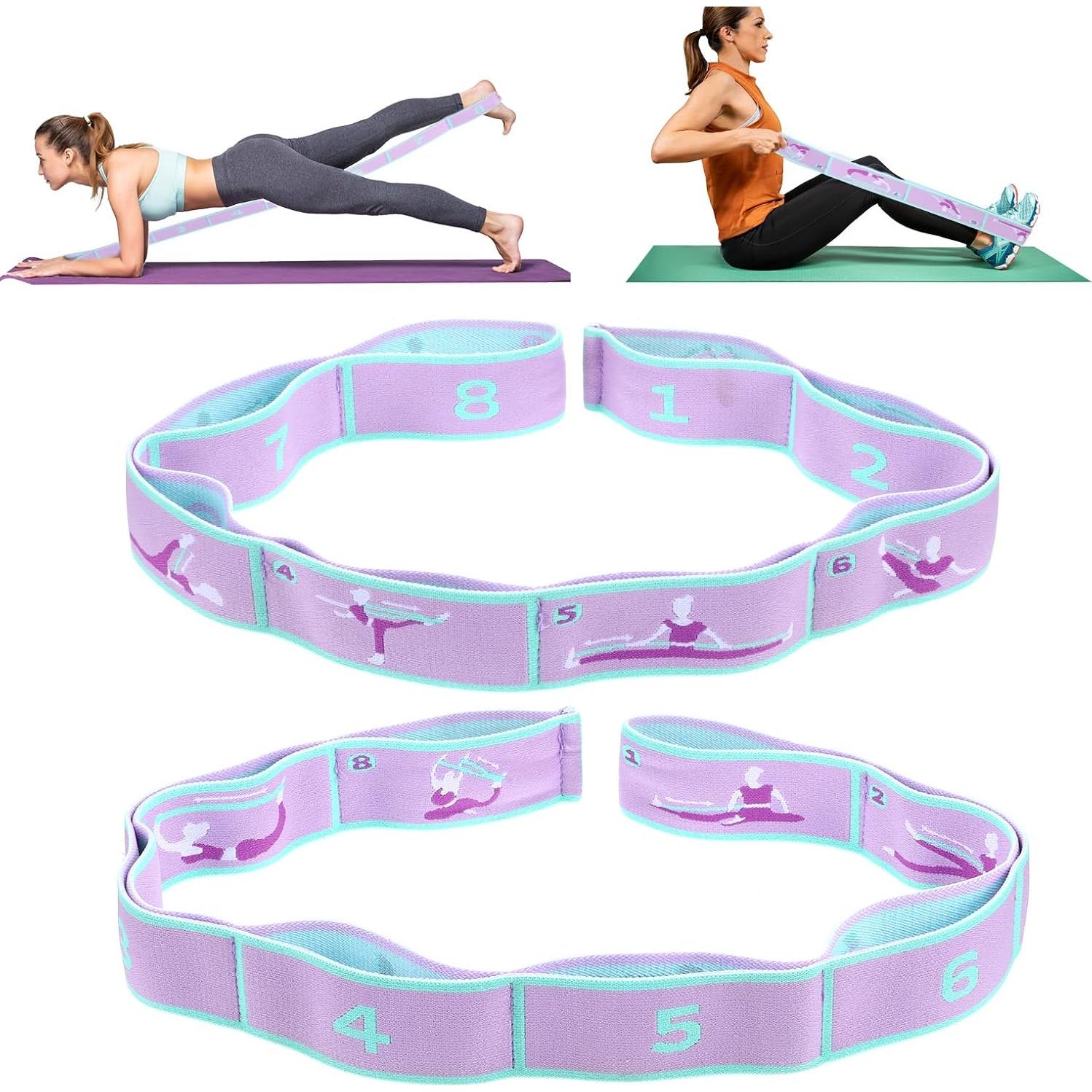 Correa de Estiramiento Elástica FNANJWQ 86 cm para Yoga y Pilates