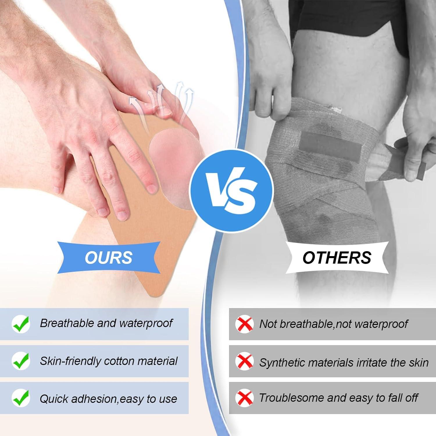 Cinta Kinesiológica Precutada Hurifeng para Rodillas 10 Pcs