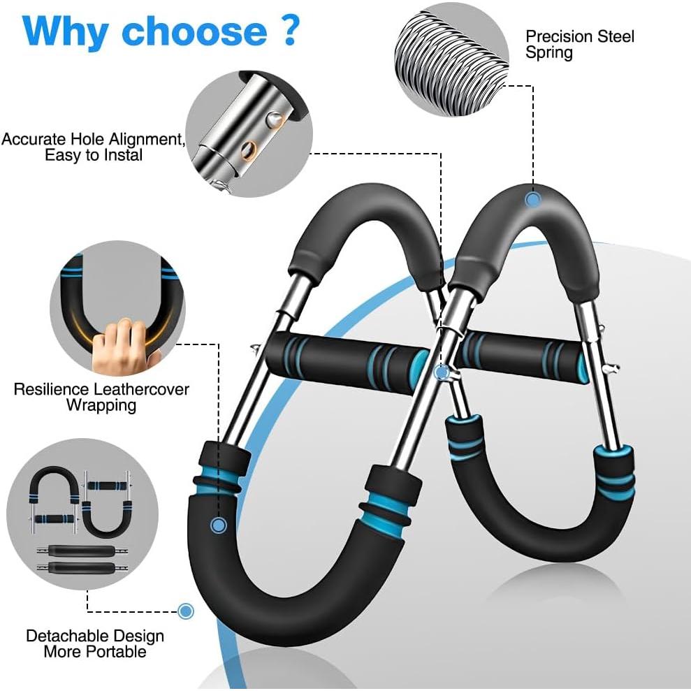 Entrenador de Fuerza de Brazo KBQ Ajustable 2 Niveles Resistencia