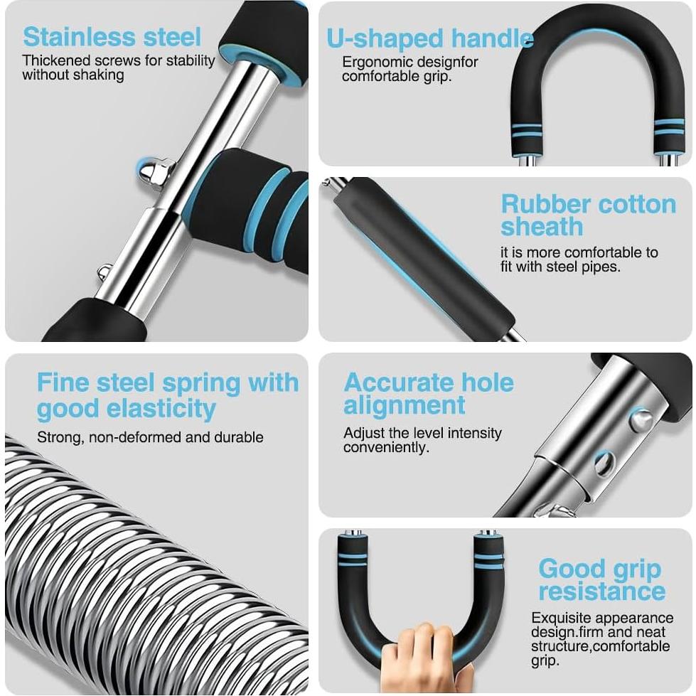 Entrenador de Fuerza de Brazo KBQ Ajustable 2 Niveles Resistencia