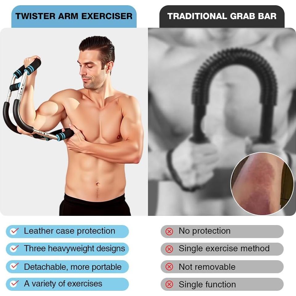 Entrenador de Fuerza de Brazo KBQ Ajustable 2 Niveles Resistencia