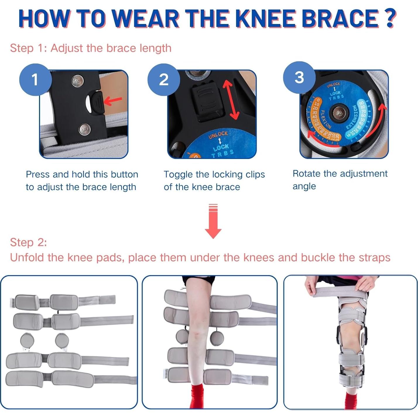Férula de Rodilla ROM Mathgetin Ajustable para Recuperación