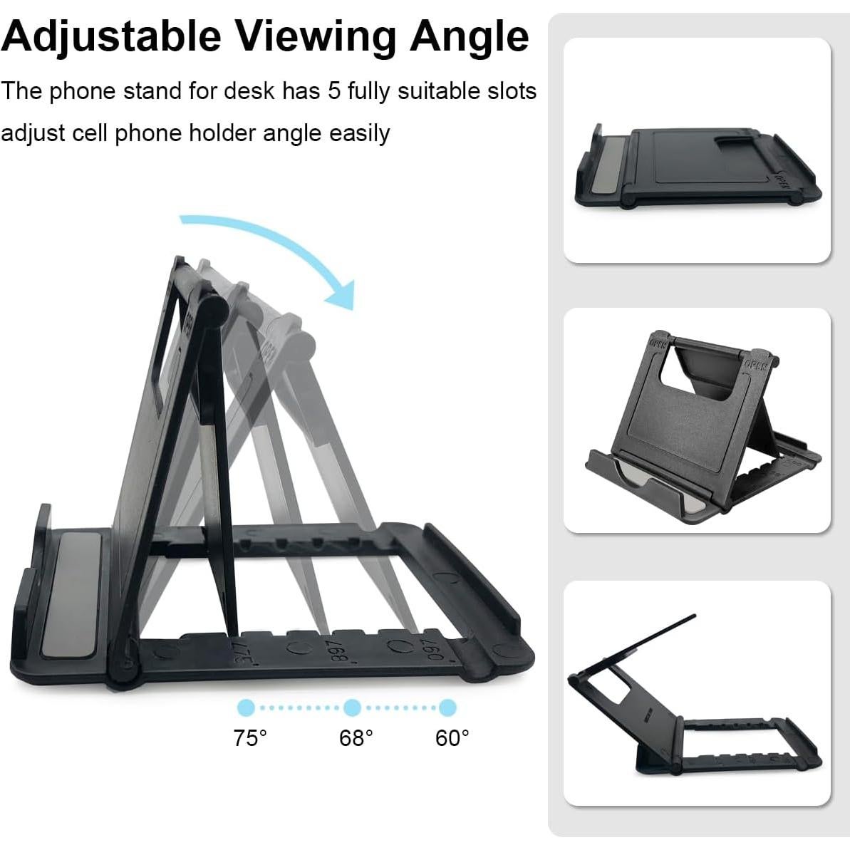 Soporte Plegable para Teléfono POQOD 2 Paquetes Ajustable