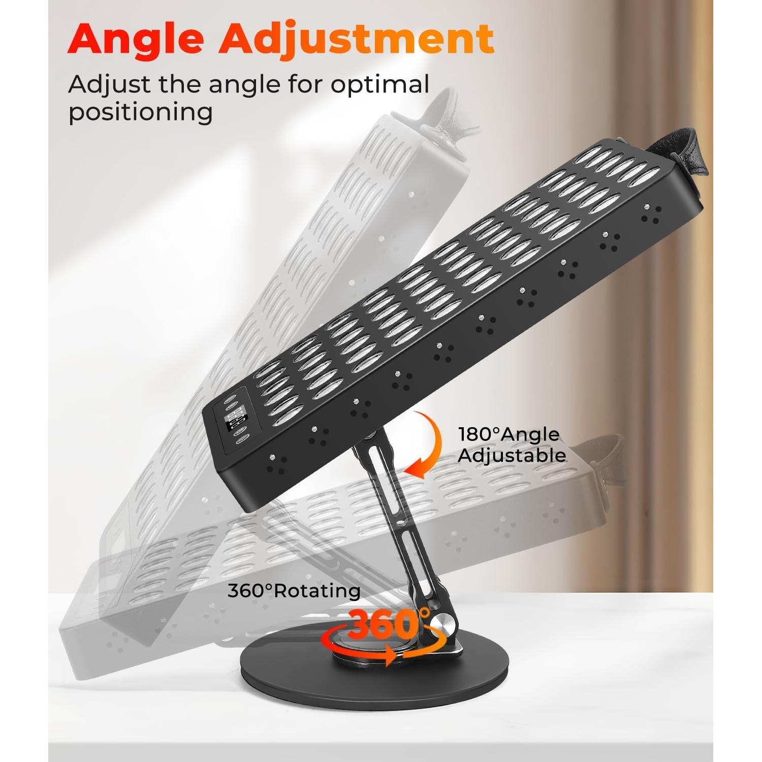 Terapia de Luz Roja Duiup 60 LEDs 660nm 850nm Control Remoto