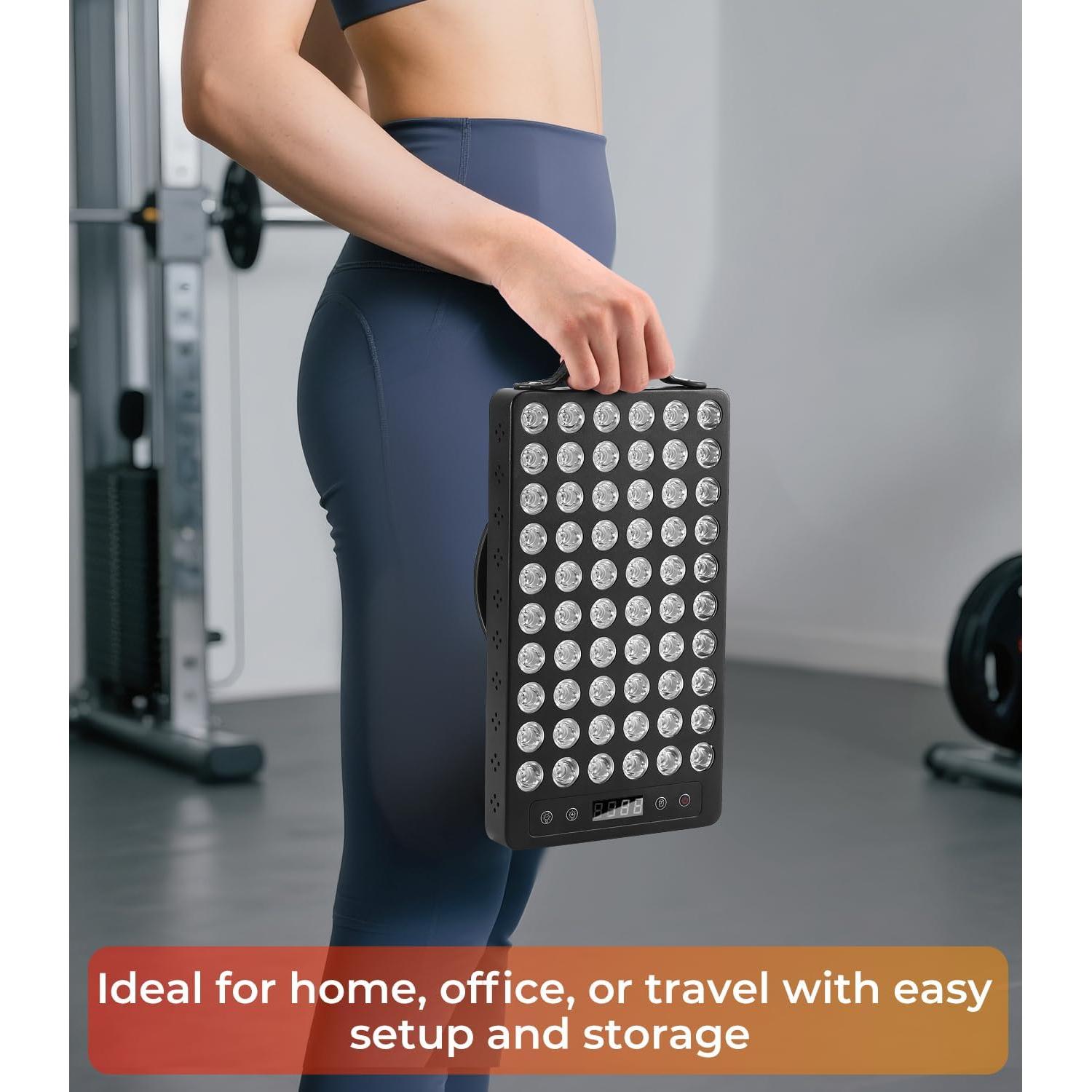 Terapia de Luz Roja Duiup 60 LEDs 660nm 850nm Control Remoto