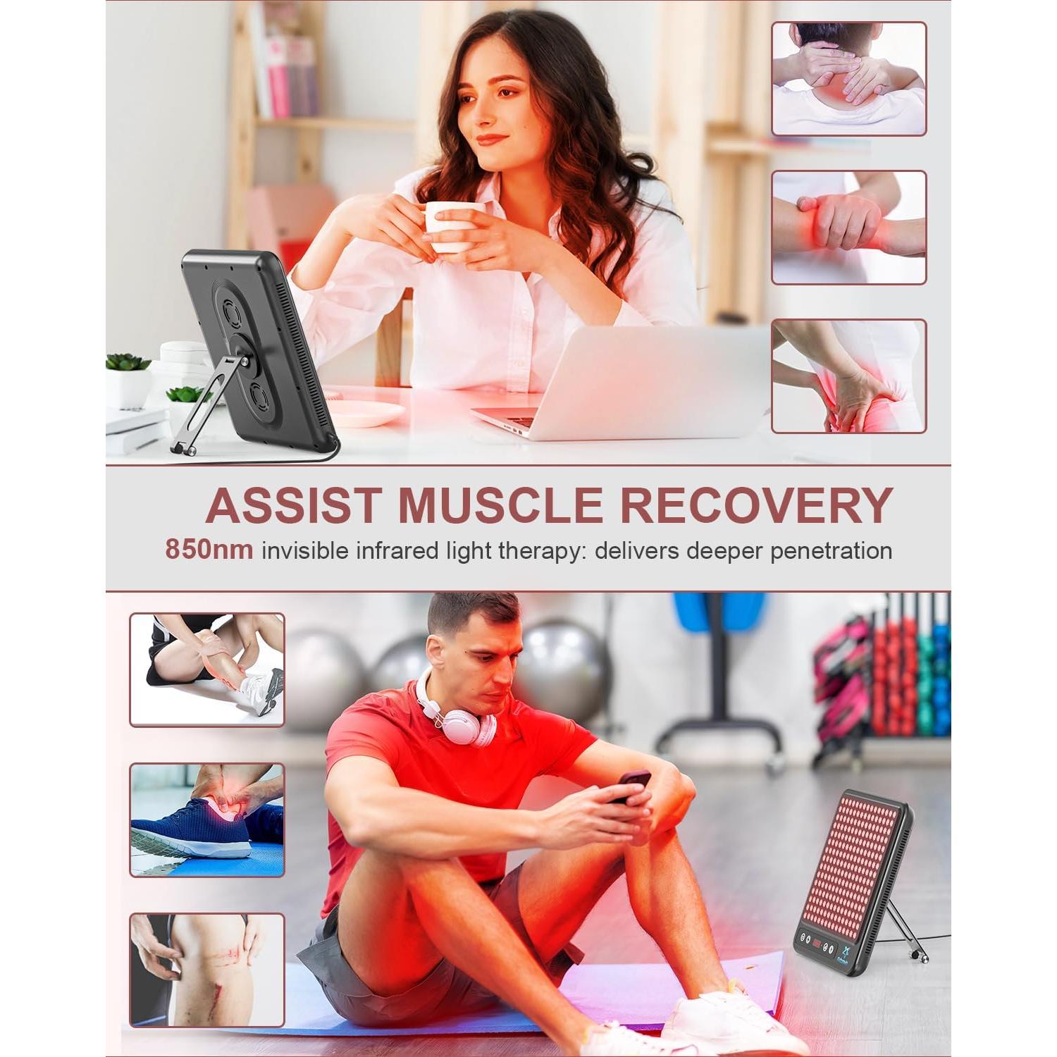 Panel de Terapia de Luz Roja Astarexin 225 LEDs 660nm 850nm