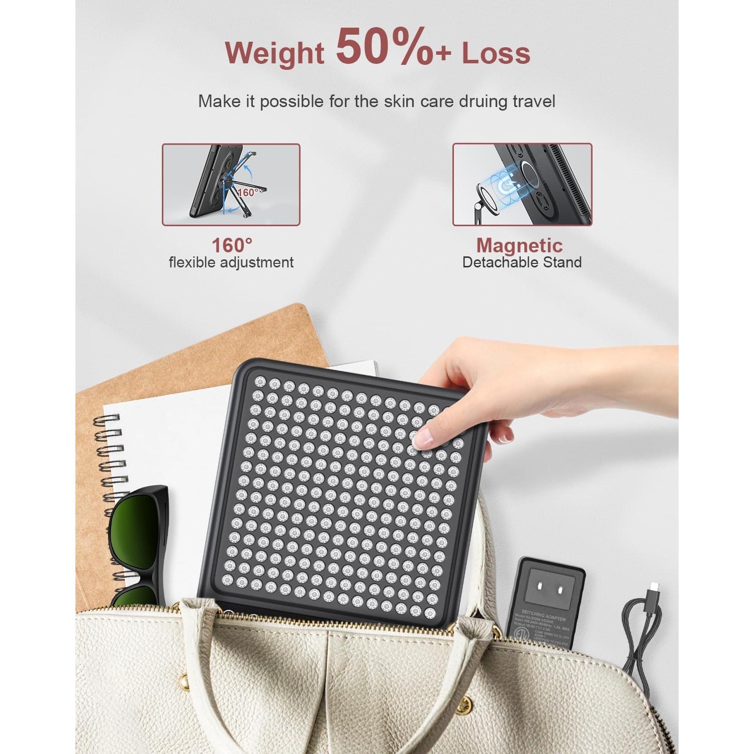 Panel de Terapia de Luz Roja Astarexin 225 LEDs 660nm 850nm